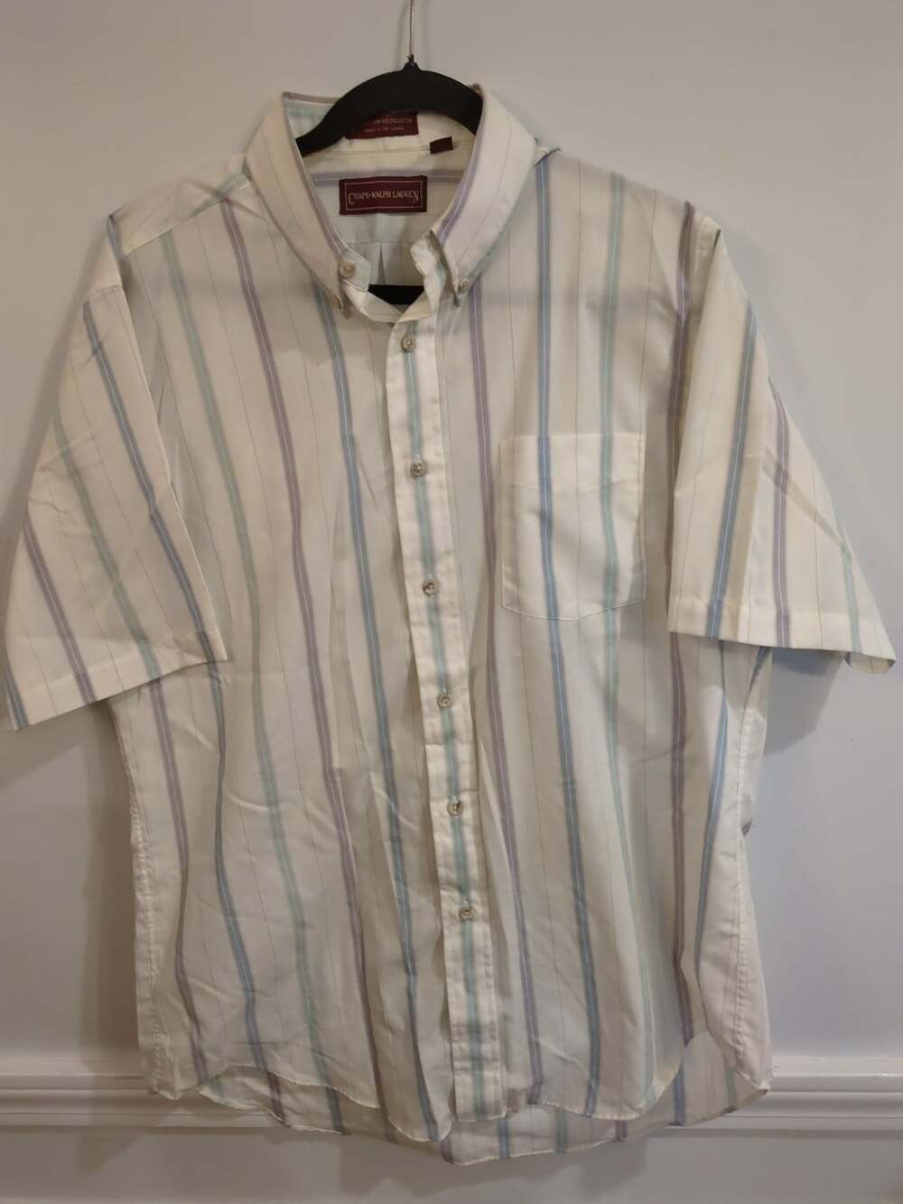 Chaps Ralph Lauren Striped Short Sleeve Button Down Shirt